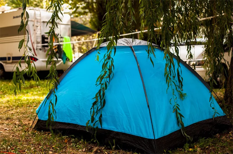 Choose a weather-resistant, appropriately-sized tent.