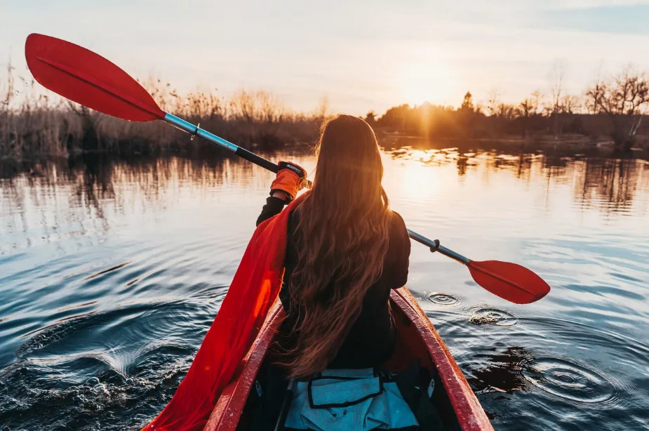 Paddle nearby water for a unique perspective—kayak or canoe.
