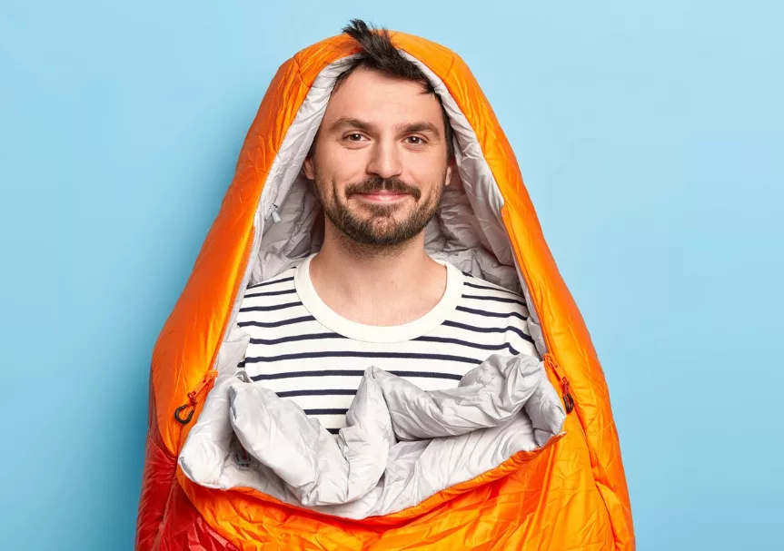 Select weather-appropriate sleeping bag.