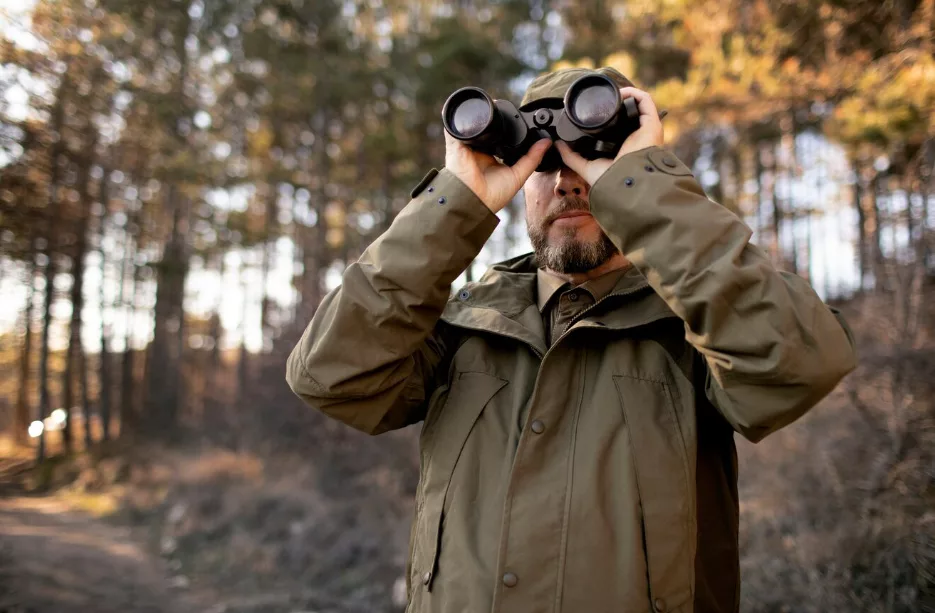 Observe and document local wildlife respectfully, using binoculars for a closer look, enhancing your connection with nature.